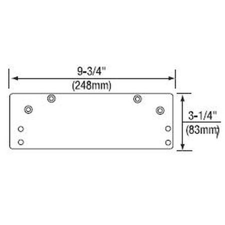 NORTON DOOR CONTROLS 1688691 Overhead Holder or Narrow Top Jamb Drop Plate Light Bronze 1688691